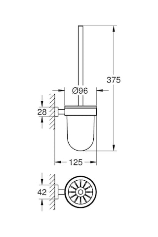 Grohe Eurocube Tuvalet Fırçası Banyo Aksesuarı - 40513001