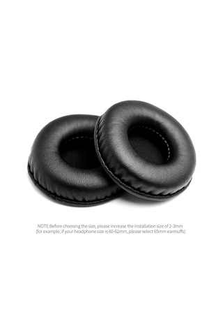 Youmex Akg K24p/k26p Ve Sennheiser Px100/px80 Kulaklıklar İçin Değişim Kulak Battaniyesi - 55mm Siyah Pu Deri Ve Hafıza Köpüğü - Ses Kalitesini Artırır Siyah