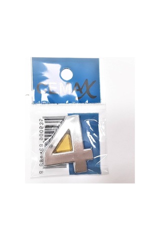 4 Cm Plastik Krom Kaplama Kapı Numarası - 4 Hmngoxxtptprp