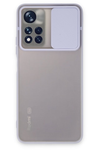 Newface Xiaomi Redmi Note 11 Pro Plus 5g Kılıf Palm Buzlu Kamera Sürgülü Silikon Semeglbl - 1 - Lila