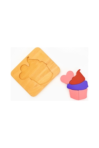 Woodnjoy Cupcake Üç Boyutlu Ahşap Puzzle