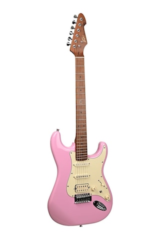 Peavey Raptor Lightning Bolt St Hss Stratocaster Elektro Gitar Shell Pink