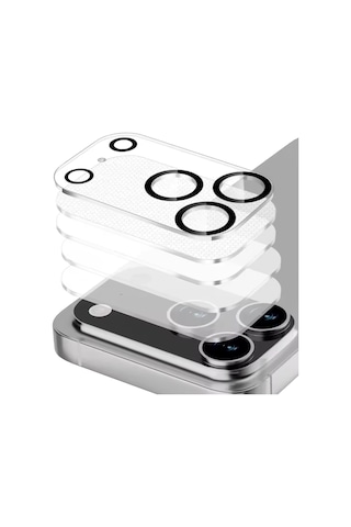 Buff Apple Uyumlu iPhone 17 Pro Şeffaf Kamera Lens Koruyucu Şeffaf