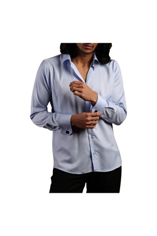 Dicotto Mavi Dar Kesim Micro Kumaş Kol Düğmeli Slim Fit Erkek Gömlek - 201-4 001