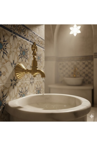 Osmanlı Musluk Lüx , Sarı - Garantili Musluk Başlığı Hamam Başlık