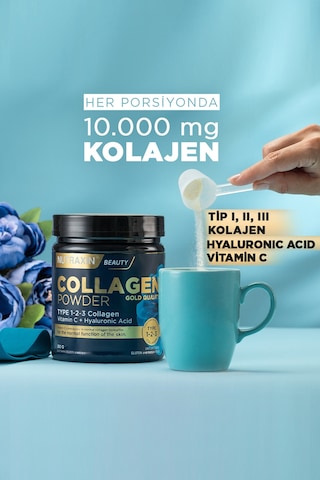 Nutraxin Beauty Collagen Gold Quality Powder 300 gr - Tip 1,2,3 Kolajen, Vitamin C, Hyalüronik Asit Nutraxin Beauty Collagen Gold Quality Powder 300 gr - Tip 1,2,3 Kolajen, Vitamin C, Hyalüronik Asit