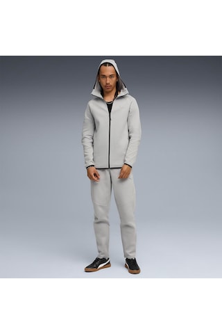 Puma Evostripe Erkek Gri Kapüşonlu Ceket Gri