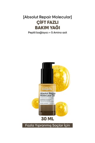 Absolut Repair Molecular Çift Fazlı Profesyonel Saç Bakım Yağı 30 Ml