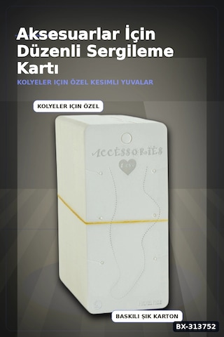 Karton Takı Standı 5.5x12 Cm 200 Adet Renk Aksesuar Sergileme Kartı Bx-313752