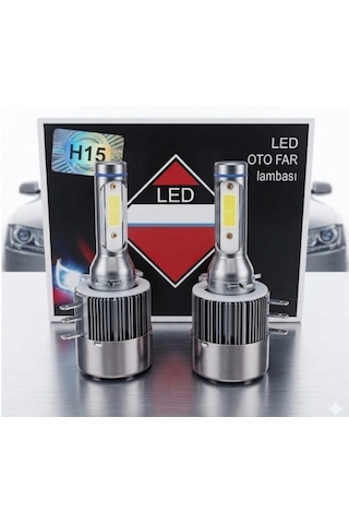 Mercedes A180 Uyumlu Gündüz Farı H15 Beyaz Led Xenon Far Ampulü 8000 Lümen 2 Adet