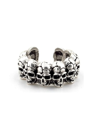 Solfera Kurukafalar İskelet Skull Gotik Tasarım Pirinç Erkek Yüzük RG022