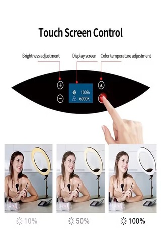 Lcd 6000k Çantalı 360 Dönen 56cm Stüdyo Güzellik Salonu Fotoğraf