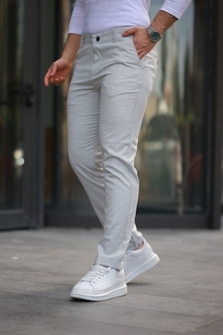 Erkek Dokuma Kumaş Pantolon Gri