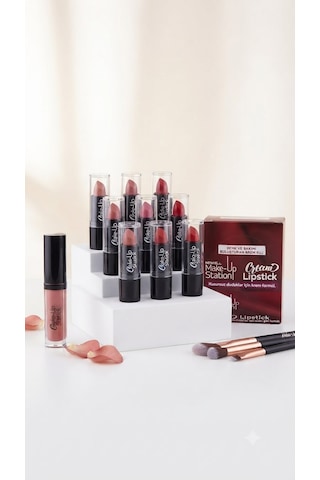 New Well Ruj Make Up Station Cream Lipstick Renk Kod 5-6-7 567