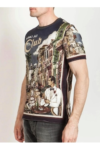 Dolce & Gabbana Dolce&Gabbana Reggello Outlet Palermo City Print T-shirt G8HC7THP Çok Renkli