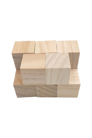 Kangvka 50 Adet 15x15x15mm Ahşap Küp, Taşlama Makinesi Malzemesi, Hassas Kesim İçin Uygun