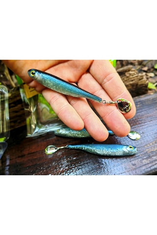 Fish Arrow Flash J Spin Elastomer Sw 10cm 4'' 101 Sardine Silver Silikon Balık 3 Adet