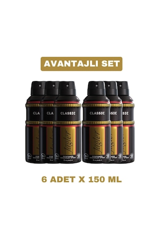 Jagler Classic Erkek Sprey Deodorant 6 x 150 ML