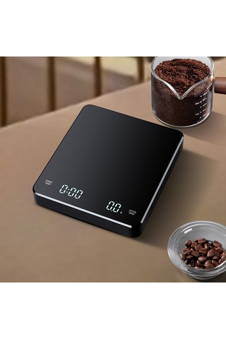 Suntek Zamanlayıcılı Kahve Terazisi Çok İşlevli Espresso Ev Siyah