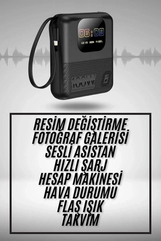 Ceylan Adam Akıllı Powerbank 10.000 Mah 4 Çıkışlı Taşınabilir Dijital Göstergeli Çok Renkli