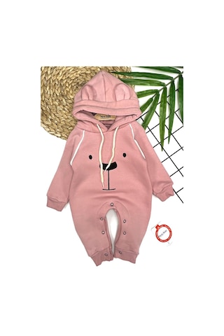 Murat Baby Erkek Bebek Kapüşonlu Ayı Desenli Tulum Pembe-7183 Pembe Murat Baby Erkek Bebek Kapüşonlu Ayı Desenli Tulum Pembe-7183 Pembe