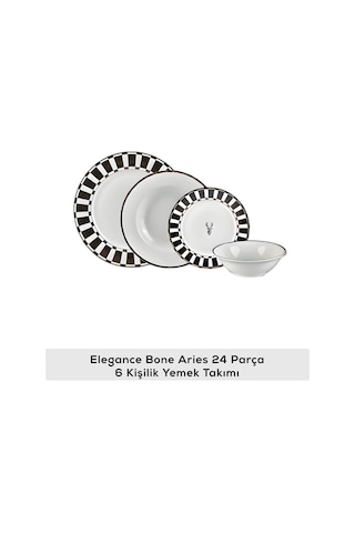 Karaca  Elegance Bone Aries 24 Parça 6 Kişilik Yemek Takımı