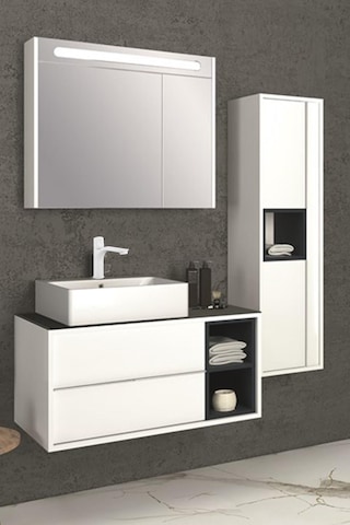 Eca Myra Lavabo Bataryası Mat Beyaz 102108986C4