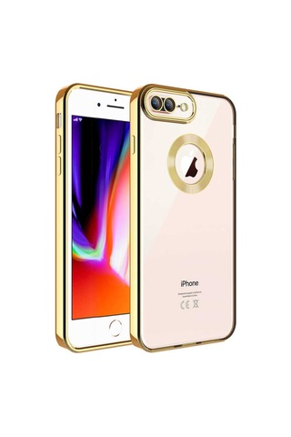 Apple Uyumlu iPhone 7 Plus Kılıf Kamera Korumalı Logo Gösteren Zore Omega Kapak