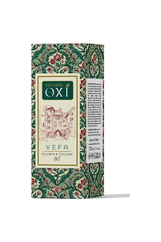 Oxi Natural Premium 80 Kolonya 220ml Cam Şişe Kutulu - Vefa