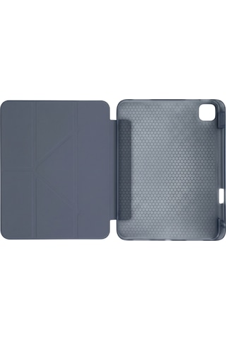 Ps Apple Uyumlu iPad Air 13 İnç M4 / M3 / M2 Tri Folding Standlı Kılıf - Gri Kapaklı Kılıf