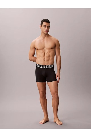 Calvin Klein Erkek Logolu Beli Lastikli Yüksek Bel Pamuklu Siyah3 Boxer-15671