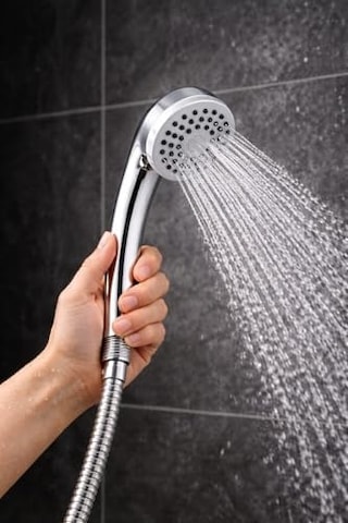 Duş Başlığı Seti 150 Cm Hortumlu, 7.5 Cm Başlık Çapı, 21 Cm Krom Saplı El Duşu, Esnek Plastik Hortum, Paslanmaz Çelik Bağlantı, Basınç Artırıcı Duş Başlığı