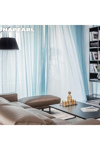 Beyaz 1 Pc Napearl Basit Zarif Tül Perde Düz Renk Perde Oturma Odası Tül Perdeleri W100cm X L130cm Beyaz