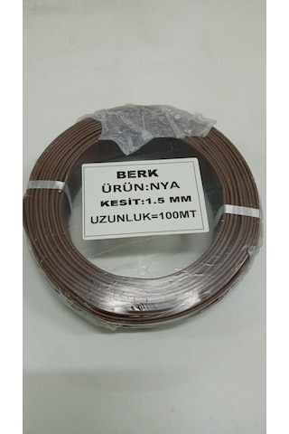 1.5 Mm Kahverengi Nya Kablo 100 Metre Tam Kesit Tesisat Kablosu 1