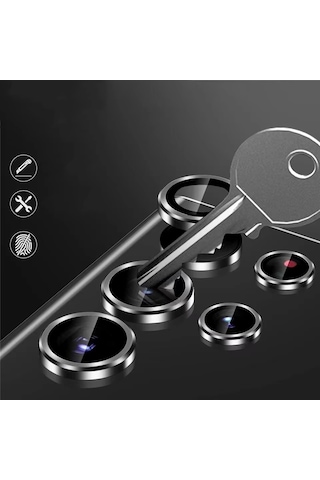 Kilifone - Samsung Uyumlu Galaxy S23 Fe - Kamera Lens Koruyucu Cam Filmi - Siyah