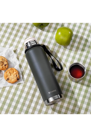 Schafer Çelik Termos 1000 Ml Yeşil Renk Yeşil