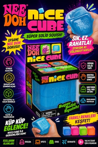 Süper Yumuşak Kare Mavi Squish Oyuncak Stres Giderici Rahatlatıcı Oyuncak Süper Yumuşak Kare Mavi Squish Oyuncak Stres Giderici Rahatlatıcı Oyuncak