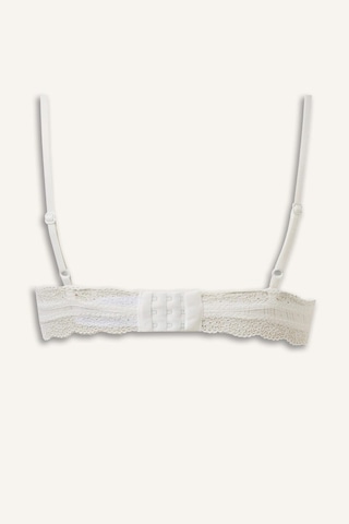 Defacto Dantel Detaylı Çıkarılabilir Kap Çıkarılabilir Pedli Balensiz Açık Pembe Bralet G7762ax26auwt16 Beyaz-wt16