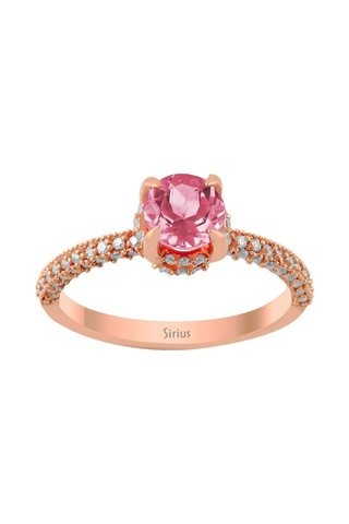 Sirius Pırlanta Pembe Turmalin Taşlı Pırlantalı Yüzük 0841R0002