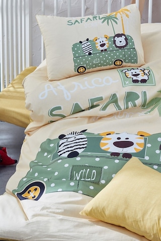 Bonjardinhome Safari Dijital Baskılı 3d Pamuklu Bebek Nevresim Takımı Sarı