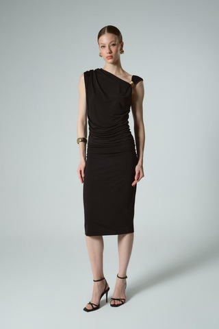 Buly Drape Elbise Siyah