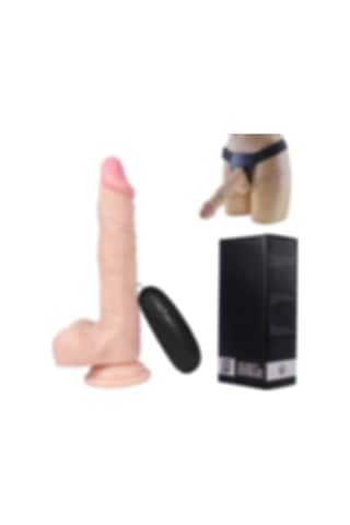 Hızlı Express Garcia 21 Cm Titreşimli Belden Bağlamalı Realistik Vibratör Penis