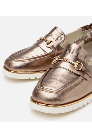 Hotiç Kadın Deri Bronz Lastik Detaylı Tokalı Günlük Loafer 01ayh306230a470 VIZON