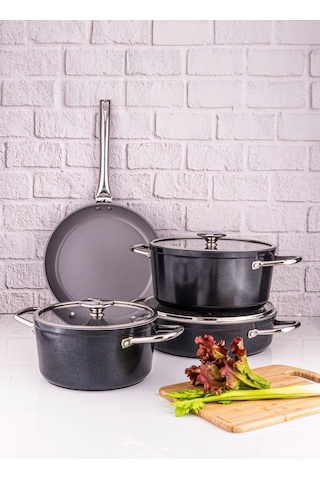 Tencere Seti Voyage Tencere Seti Siyah Siyah