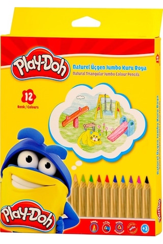 Play-Doh Kuru Boya Naturel Jumbo 12 Renk Play-ku009