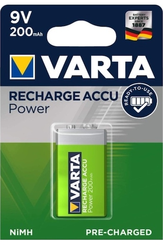 Varta 56722 200 mAh 9V Ni-MH Şarj Edilebilir Pil 3'lü
