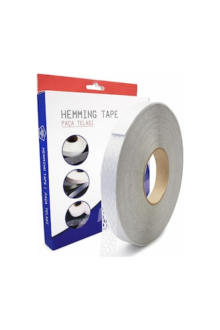 Teknik Tekstil Perde Telası 1.5 Cm X 50 M - Çift Taraflı Yapışkan Tela - Amerikan Tela - Dikiş Nakış Telası Bey