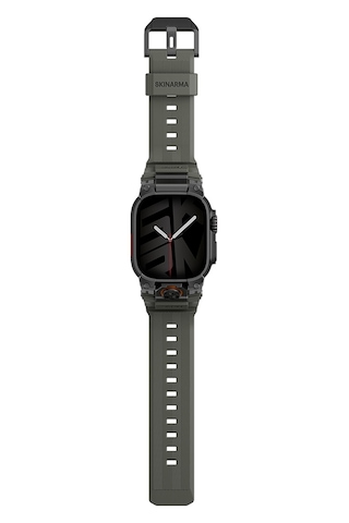 Apple Watch Uyumlu Ultra 49mm Skinarma Talon Serisi Suya Dayanıklı Silikon Kordon Yeşil