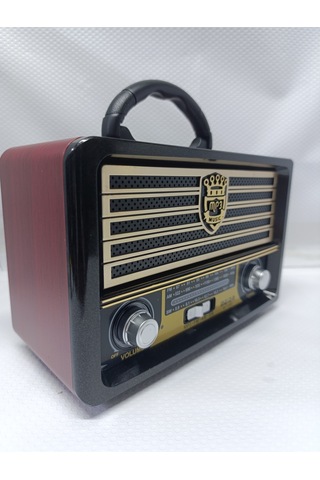 Meier M-113 Bt Usb/sd/mp3 Bluetooth Şarjlı Nostaljik Radyo - Kahverengi Nostaljik- Tek Ebat