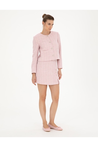Pierre Cardin Kadın Pembe Etek Dokuma 50282078-vr041 Pembe